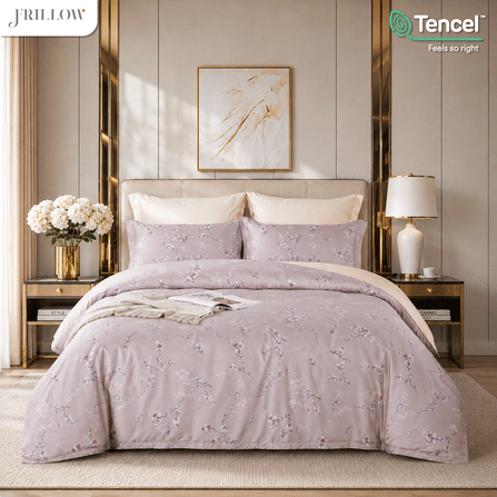 ปลอกผ้านวม 100X90 นิ้ว FRILLOW TENCEL™ 1180TC สี LADY FREESIA_1